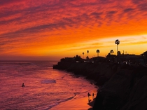  Gorgeous sunset caught on iPhone  Pleasure Point California