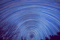  hour and  photos to create this star trails time lapse