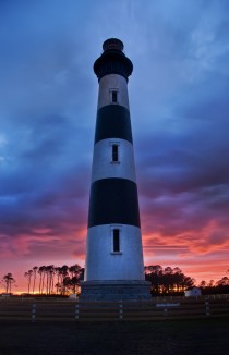  Lighthouse on Roanoke Island at Sunset by Stuck