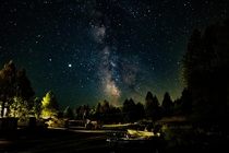  Milky way over a trailer park in Washington