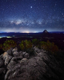  Milky Way over Glasshouse Mountains Australia x