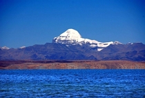   Mt Kailash with lake Manasarovar India-Nepal-Tibet