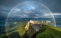  rainbow over Schafberg Austria  by Wim Air xpost rAustriaPics 