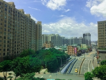  Shulin district in Taipei seen from the high speed rail