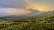  Sunrise over the Black Mountains Dyfed Wales x