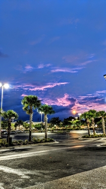  Sunset at a strip mall in Florida