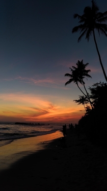 Sunset on the south shore of Sri Lanka