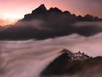  Tengboche Monastery in the clouds Nepal