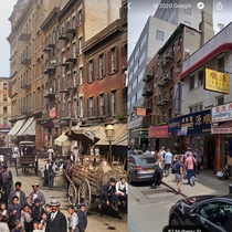  vs  A quick look at street view for  Mulberry St NYC compared to the historic image