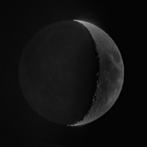  waxing crescent with Canon D II   mm