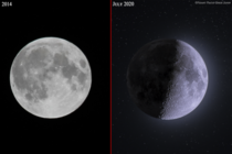  year Progress with the same cheap entry-level gear Left image is the first time I ever captured the Moon Right one is in  when I merged  Exposures of the Moon using a technique called Stacking 
