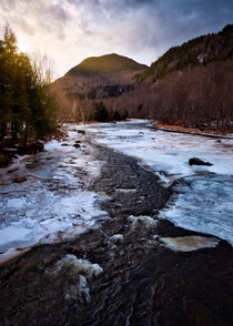 A battle between water and ice in an Adirondack Mtn stream 