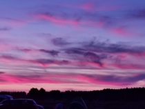 A beautiful evening sky in Svencele Lithuania during St Johns Eve No filter