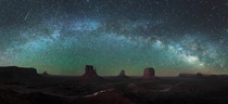 A beautiful starscape over the Monument Valley  photo by Mike Mezeul II x-post rUnitedStatesofAmerica