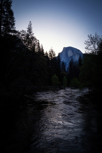 A beautiful sunrise Half Dome Yosemite National Park 