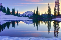 A beautiful sunset captured at MtRainier National Park in June