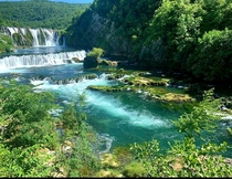 A beautiful waterfall in trbaki buk Bosnia and Herzegovina 