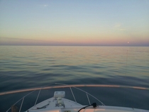 A beautifully calm Lake Michigan sunset 