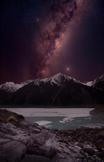 A bit of the Milky Way from Tasman Lake NZ 