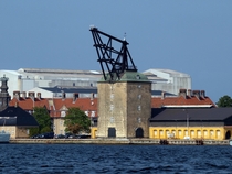 A  build crane used for mounting masts to large sailing vessels Copenhagen Denmark 