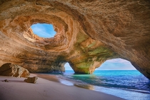 A cave situated in the Algarve near Lagoa and only accessed by sea Photo by Bruno Carlos 