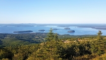 A clean day on top of Cadillac mountain Acadia national park Maine 