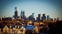 A clear winter afternoon in Philadelphia 