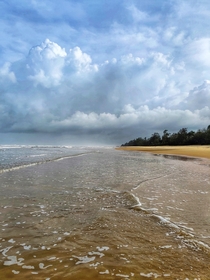 A cloudy morning at Cavelossim Beach Goa India 