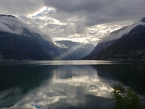 A cloudy morning in Eidfjord Norway 