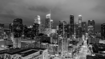 A Cloudy Night in Downtown Los Angeles
