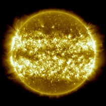 A composite image of our Suns activity taken over the course of an Earth year by NASAs Solar Dynamics Observatory 
