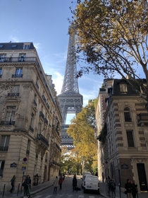 A different view of the Eiffel Tower in Paris France