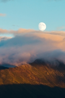 A dreamy moonrise over Ardgour Scotland 