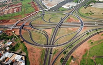 A five way interchange in Ribeiro Preto Brazil