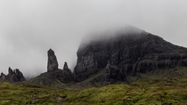 A foggy day on the Isle of Skye yielded an interesting perspective of the Old Man of Storr 