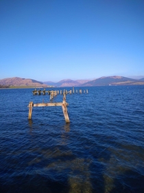 A former dock by a small island off the coast of Scotland