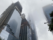 A gloomy sky over Hudson Yards NYC 