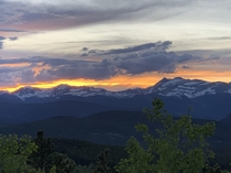 A golden sunset in Golden Colorado