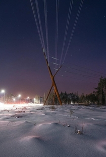 A graceful power pylon in Estonia