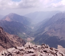 A hazy day on top of Maroon Peak CO 
