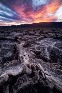 A little bit of fire in Badwater Basin Death Valley CA  IG  mattfloresfoto