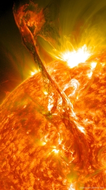 A long standing solar filament erupted into space producing an energetic Coronal Mass Ejection The Suns ever changing magnetic field held the CME for days