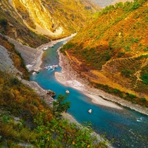 A Magical Cyan River  India