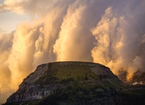 A mind-bending sunset in Glacier National Park Montana 