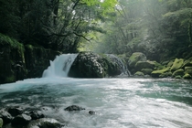 A mini waterfall in Kikuchi-shi Kumamoto Prefecture Japan  Photographed by Cate