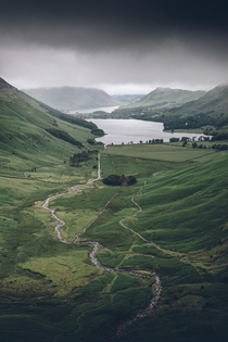 A moody morning in the Lake District UK 