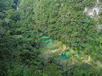 a natural limestone bridge formation - Semuc Champey- full album in the comments OCx