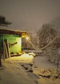 A night in a snowy town of naran Pakistan