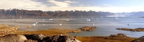 A Panorama of Scoresby Sound Fjord Greenland by Hannes Grobe 