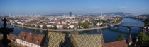 A panoramic view of Basel looking North from the Mnster tower over Kleinbasel smaller Basel 